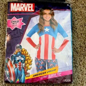 Marvel Top Long Sleeves Captain America Costume